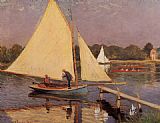Famous Argenteuil Paintings - Boaters at Argenteuil